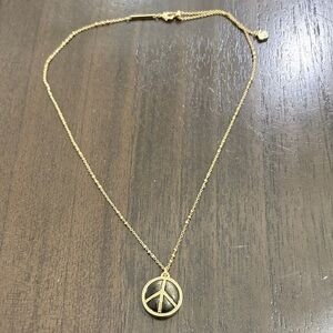 Kendra Scott Gold Peace Pendant Necklace